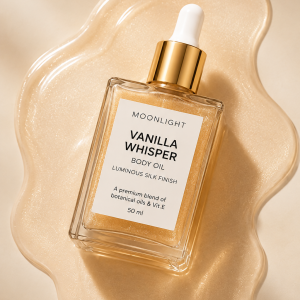 Vanilla Whisper Body Oil in Champagne Glow